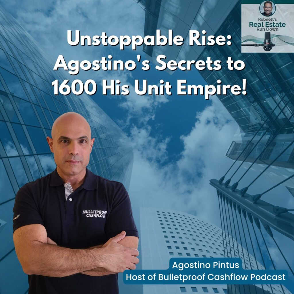 In this episode of Real Estate Rundown podcast, where Agostino Pintus uncovers essential truths in the world of finance and investments. Agostino unveils the harsh reality of earning through a job - the hidden costs, time sacrifice, and tax burdens. He shares his inspiring journey to building a real estate empire, going from zero to an impressive 1600 units. Discover the importance of patient money and the benefits of real estate as an asset class that pays consistent returns. Join the conversation as Agostino unveils the pitfalls of corporate climbing and his quest for financial freedom.